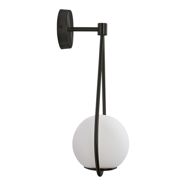 Clara" gouden glazen bol wandlamp