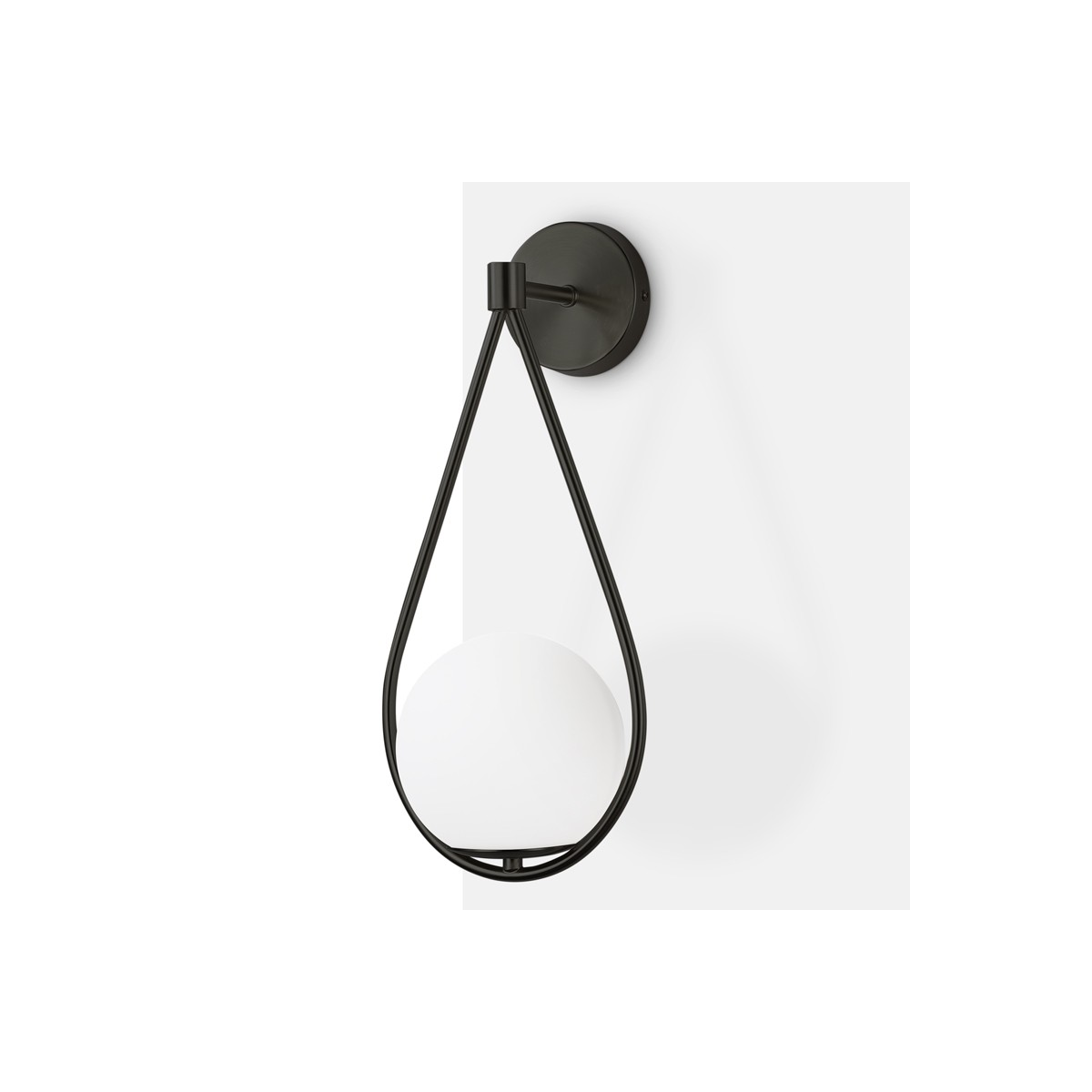 Clara" gouden glazen bol wandlamp