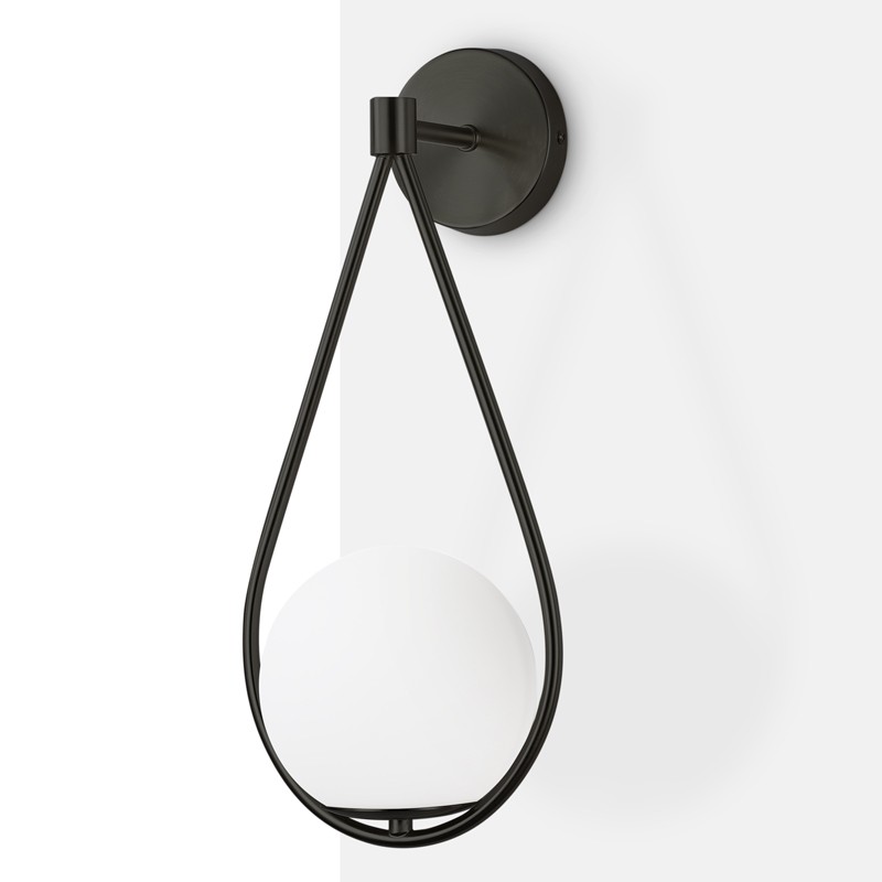 Clara" gouden glazen bol wandlamp