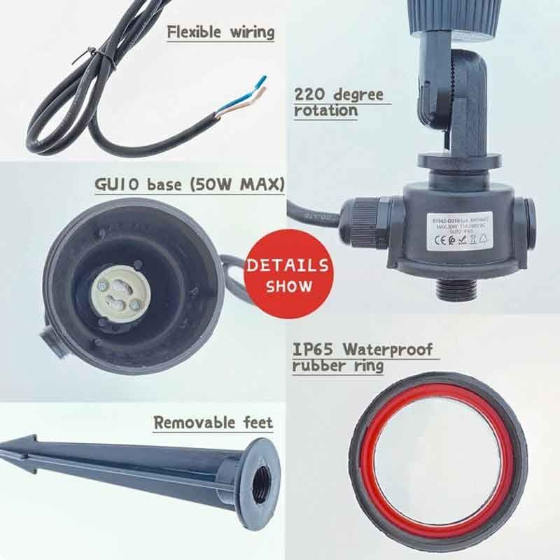 KIT Tuinpaal + Lamp GU10 LED 5W in groen KIT Tuinpaal + Lamp GU10 LED 5W in groen