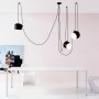 Zwarte hanglamp eetkamer "BLUS" inspiratie Flos Aim