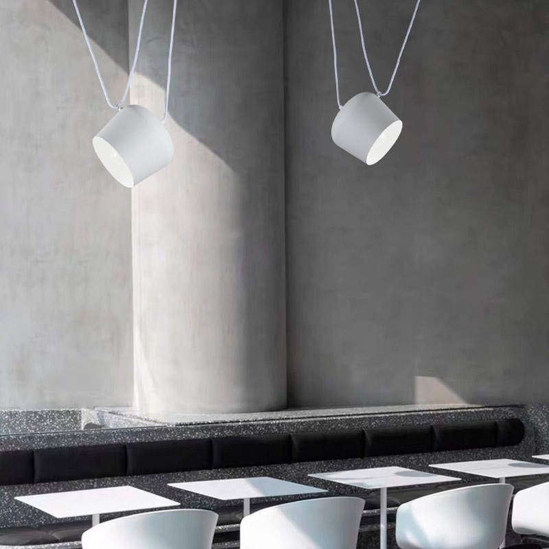 Moderne witte hanglamp "Agos" inspiratie Flos Aim