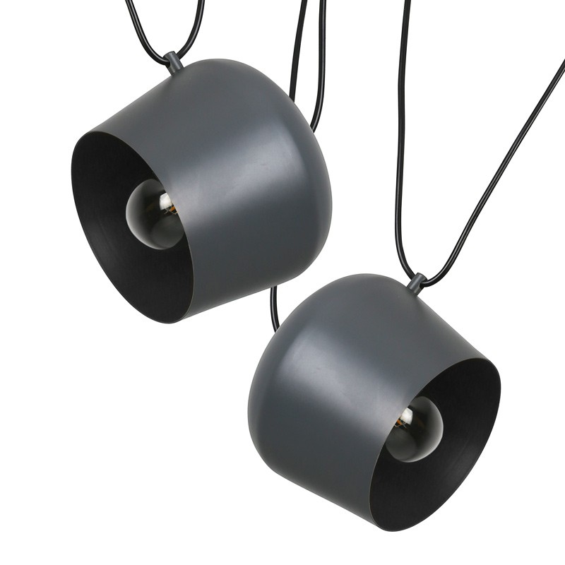 Moderne grijze hanglamp "Agos" inspiratie Flos Aim Moderne grijze hanglamp "Agos" inspiratie Flos Aim