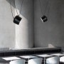Moderne zwarte hanglamp "Agos" inspiratie Flos Aim
