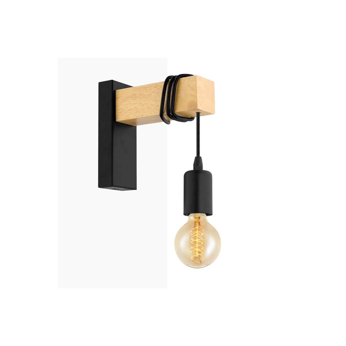 Rustieke houten wandlampen "RUDER".