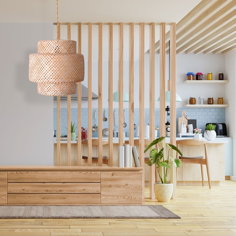 Rieten hanglamp "ONNA