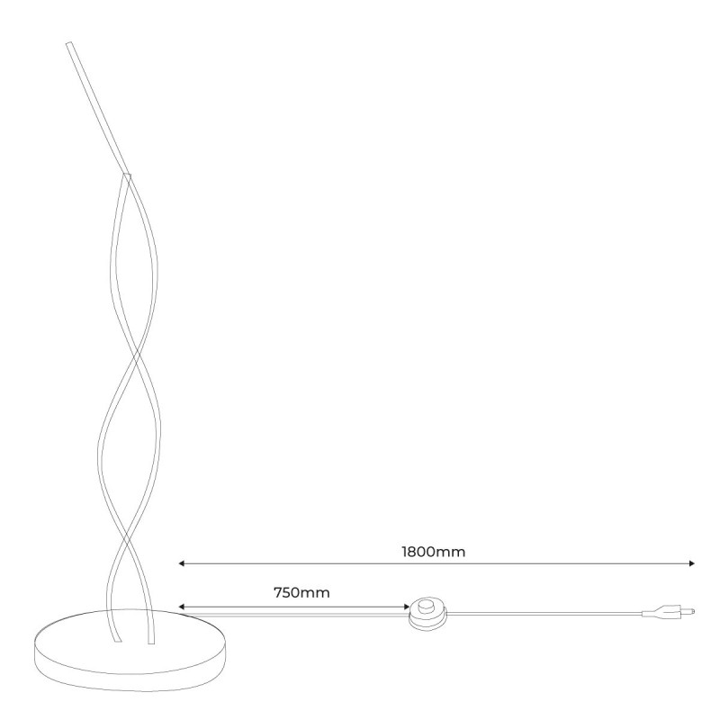 LED vloerlamp "HELIX-F" 25W