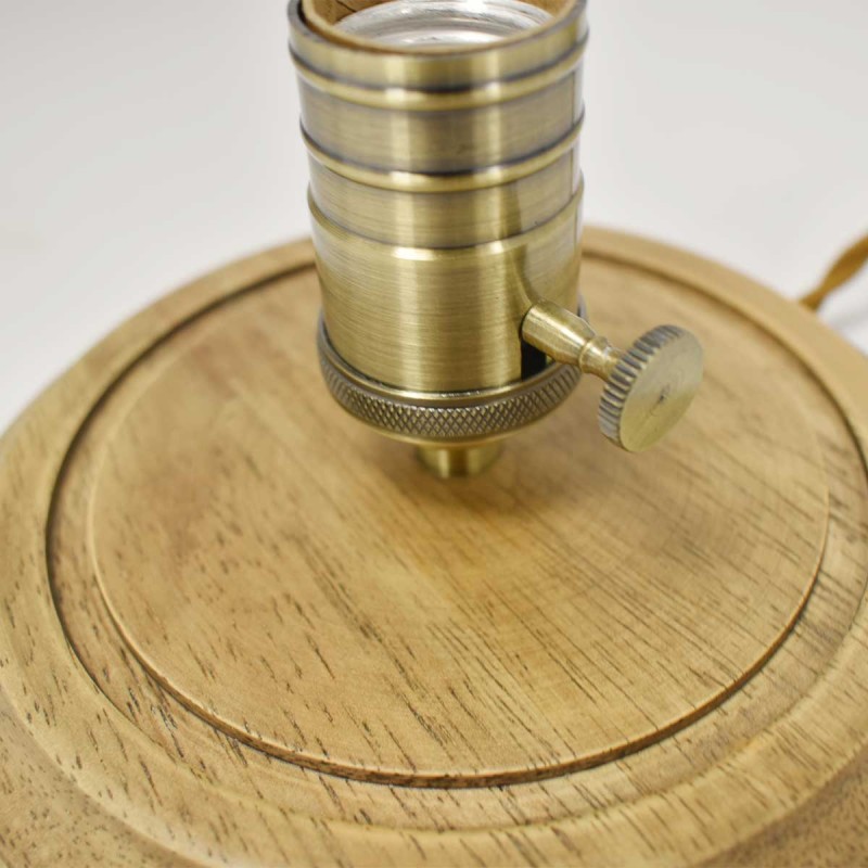 Lamp van glas en hout "TULE". Lamp van glas en hout "TULE".