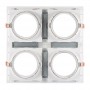 Set x 4 - Vierkante cardan-as downlight ring voor QR111 of AR111 lamp - Uitsparing 155 x 155 mm