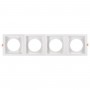 Set x 4 - Vierkante cardan-as downlight ring voor QR111 of AR111 lamp - Uitsparing 155 x 155 mm