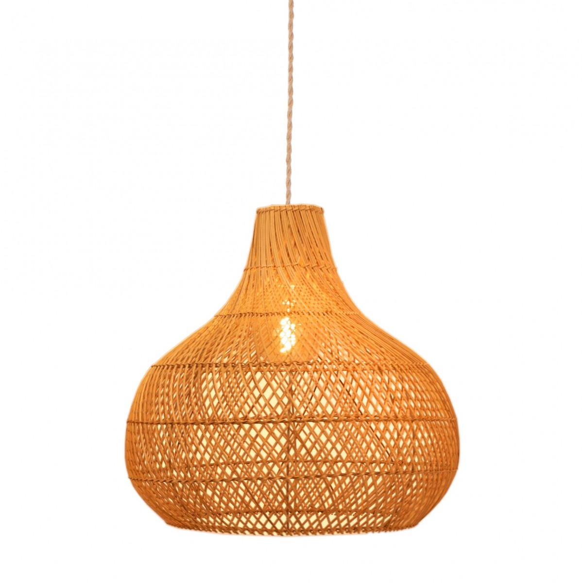 Rieten hanglamp "Samoa