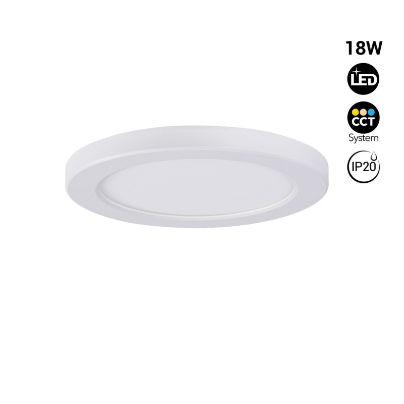 Ronde LED plafondlamp CCT 18W - Ø23cm - 1710lm -IP20 Ronde LED plafondlamp CCT 18W - Ø23cm - 1710lm -IP20