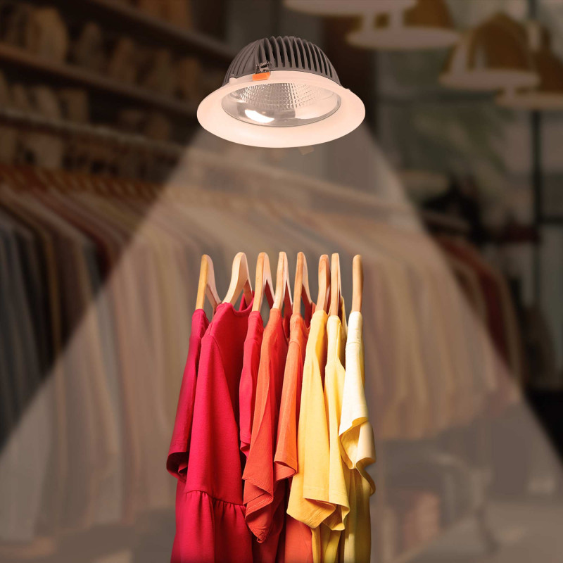 LED inbouwspot voor kleding- en retailwinkels - 44W - Philips driver - Zaagmaat Ø210 mm