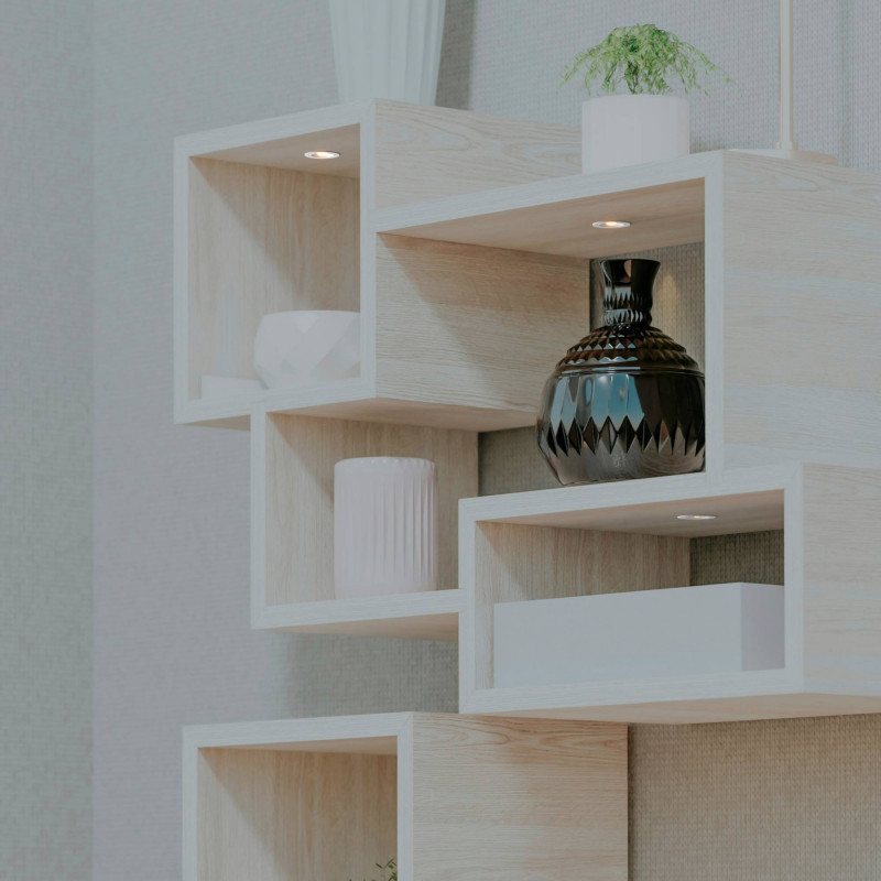 witte minidownlight op planken witte minidownlight op planken