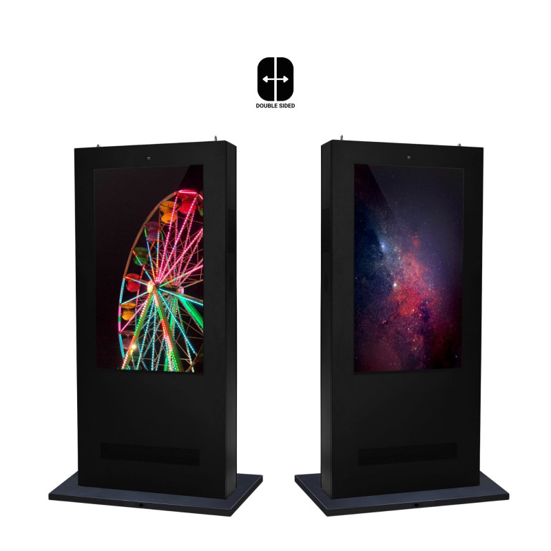 Buitenreclame totem LCD-scherm 55" - Dubbelzijdig - Non-touch - Android Buitenreclame totem LCD-scherm 55" - Dubbelzijdig - Non-touch - Android