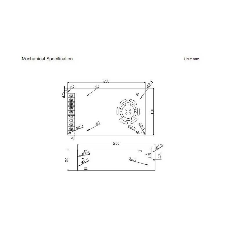 Geschakelde voeding 12V 300W