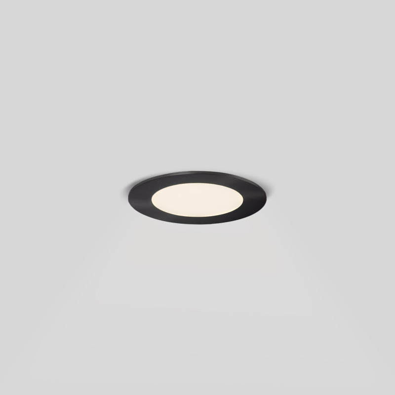 Zwarte aluminium LED downlight ultra slank 6W - CCT
