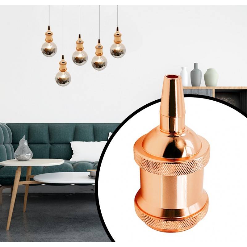 Vintage Serie E27 Goud Roségouden Kap