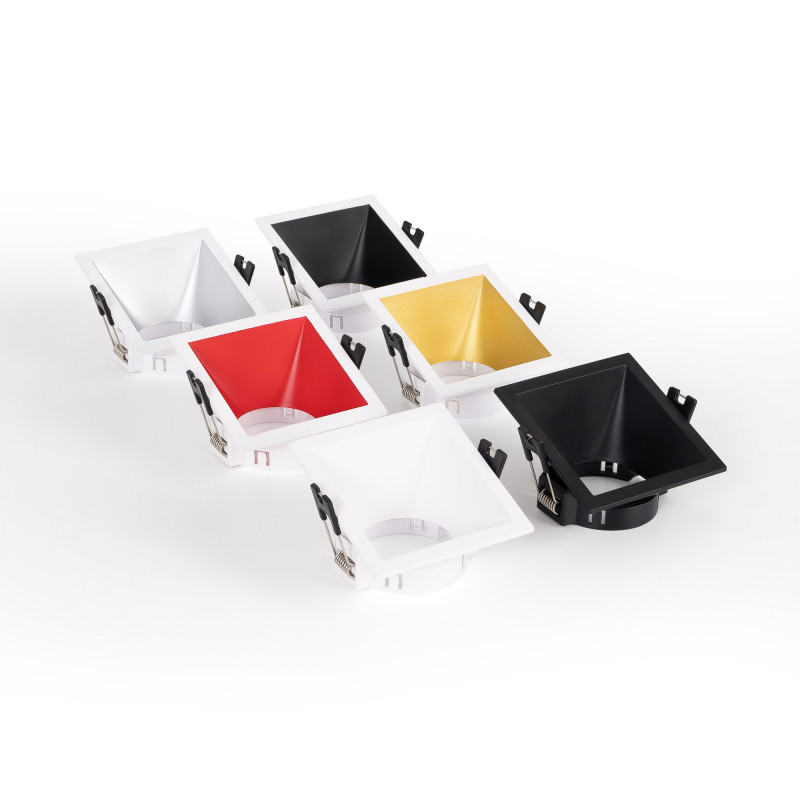 Vierkante asymmetrische inbouwspot ring - Laag UGR - Uitsparing 75 x 75mm Vierkante asymmetrische inbouwspot ring - Laag UGR - Uitsparing 75 x 75mm