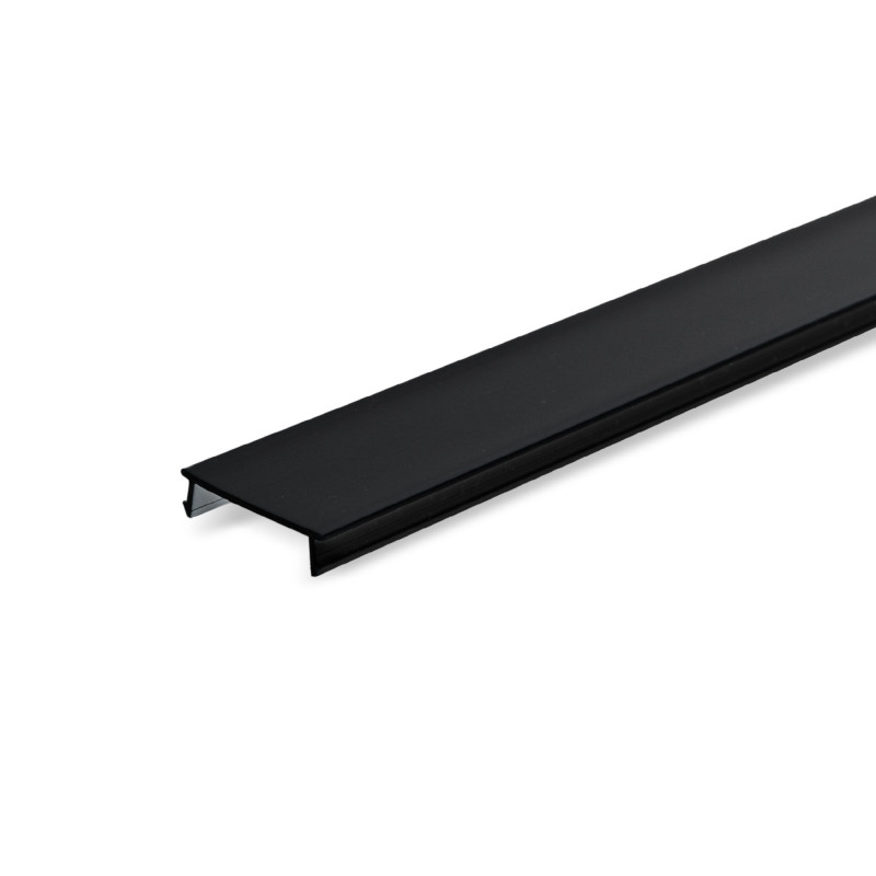 Decoratieve afdekking voor magnetische rail - 1 meter - Zwart