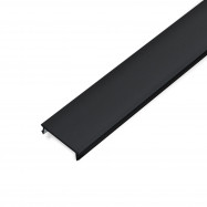 Decoratieve afdekking voor magnetische rail - 1 meter - Zwart