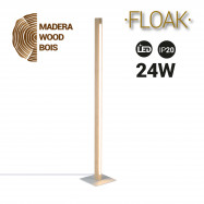 Houten vloerlamp "Floak"...