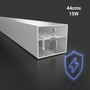 Lineaire armatuur voor hexagon - 6500K - 40 x 4cm