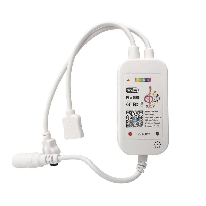Alexa/Google Home WiFi Zestaw muzycznych taśm LED RGB ze źródłem, pilotem i kontrolerem Alexa/Google Home WiFi Zestaw muzycznych taśm LED RGB ze źródłem, pilotem i kontrolerem