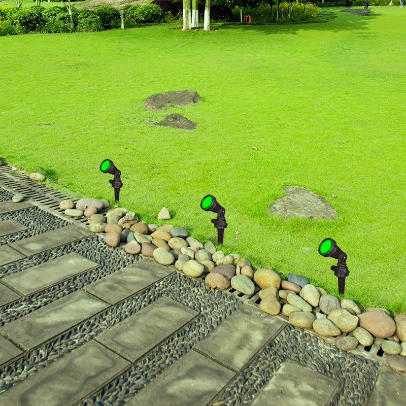 KIT Estaca de jardín + Bombilla GU10 LED 5W en verde KIT Estaca de jardín + Bombilla GU10 LED 5W en verde