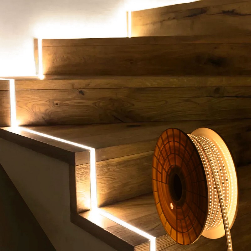 escaleras iluminación tiras led