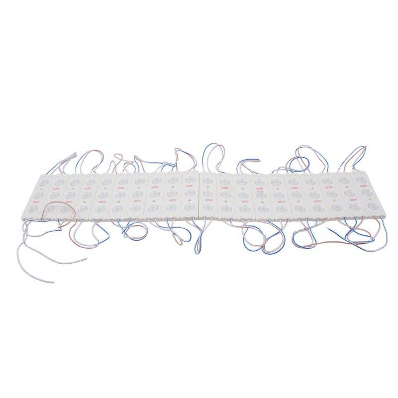 CADENA DE 20 MÓDULOS LED PARA ROTULOS 3xSMD 3030 DE 2.5W 230V-AC, IP 65 ÁNGULO 120º 6200ºK CADENA DE 20 MÓDULOS LED PARA ROTULOS 3xSMD 3030 DE 2.5W 230V-AC, IP 65 ÁNGULO 120º 6200ºK