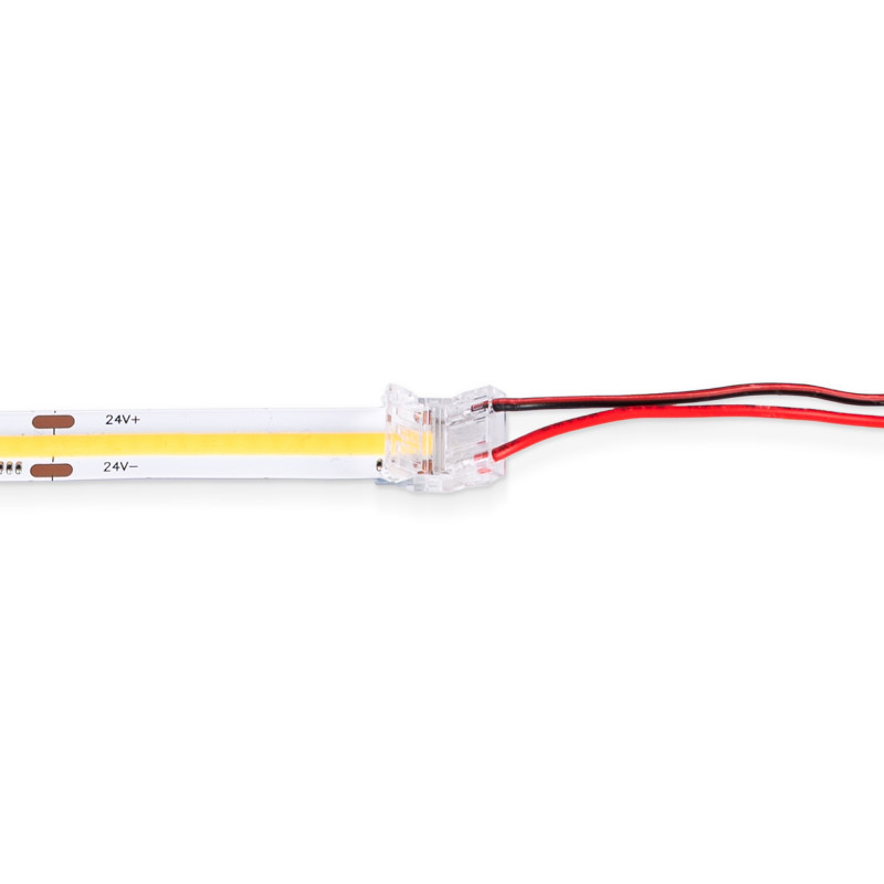 Conector Hippo monocolor COB Tira a Cable - PCB 10mm - 2 pines - IP20 - Máx. 24V
