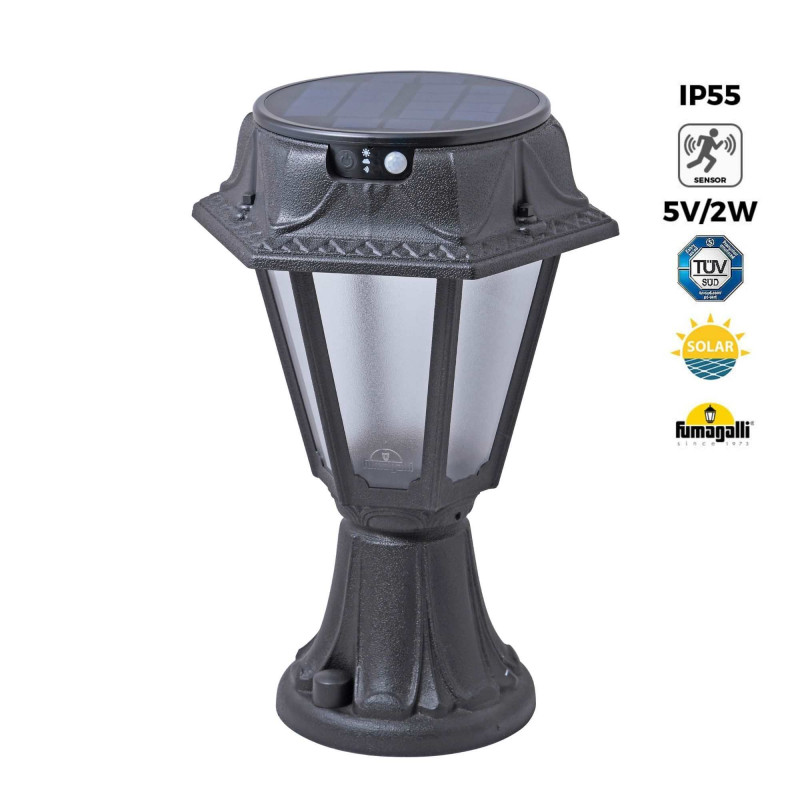 Solarna lampa uliczna "MINILOT/ROSETTA" z czujnikiem PIR - 3 tryby pracy - CCT
