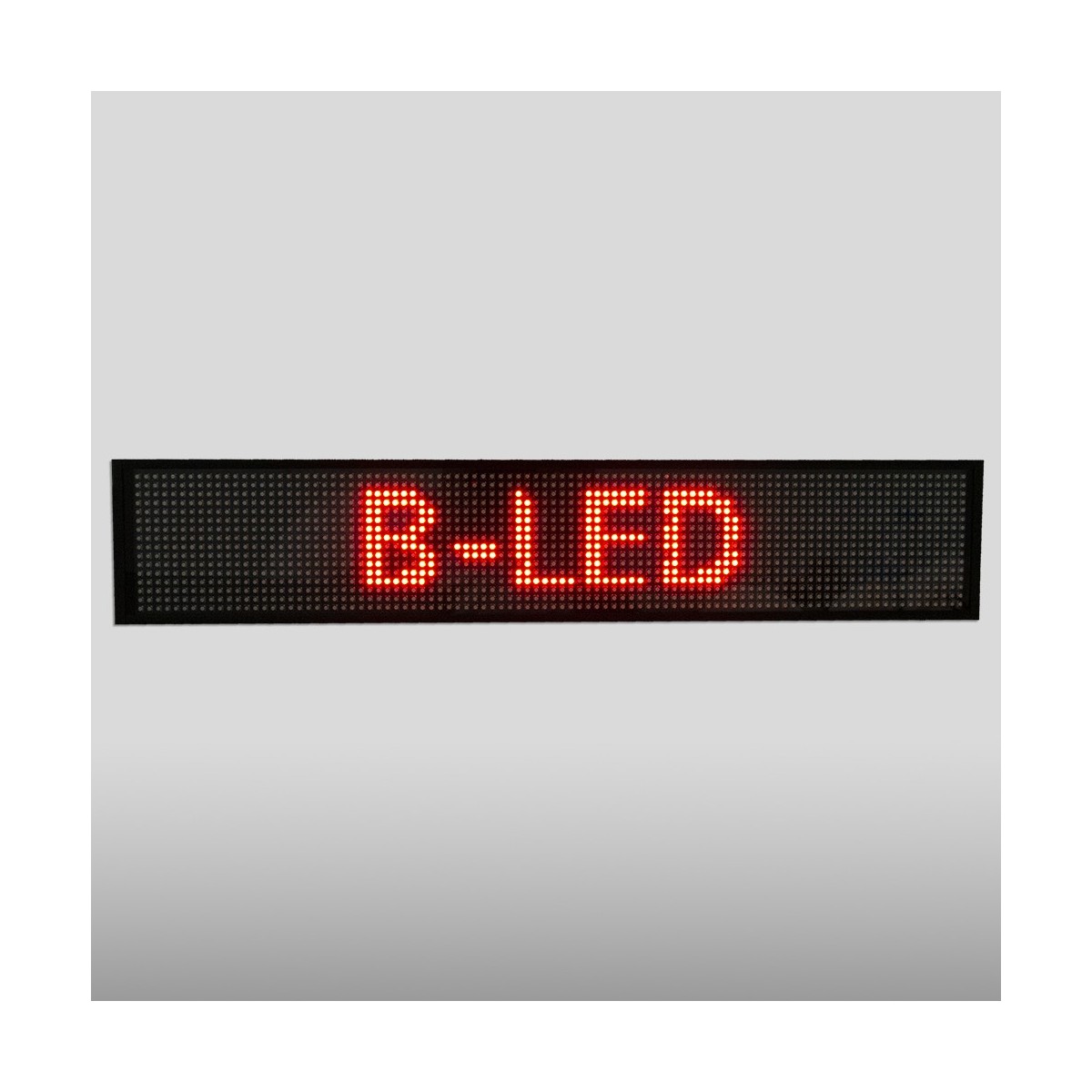 Letreiro LED programável monocor vermelho 50x9,5cm WIFI / USB