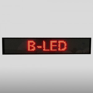 Letreiro LED programável monocor vermelho 50x9,5cm WIFI / USB