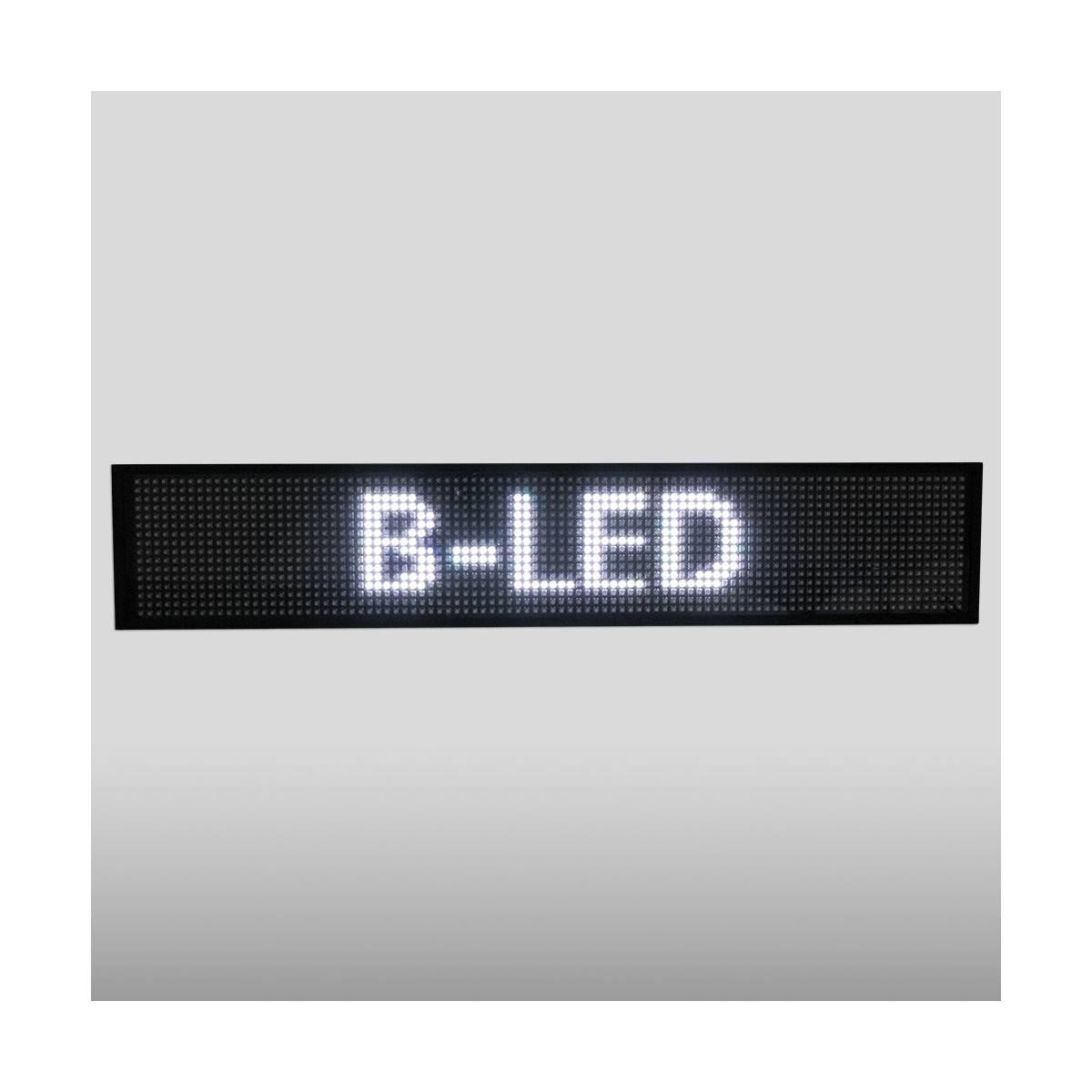Letreiro LED programável monocor branco 50x9,5cm WIFI / USB