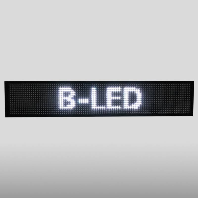 Letreiro LED programável monocor branco 50x9,5cm WIFI / USB