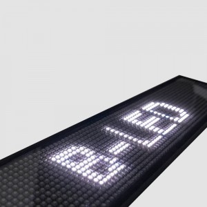 Letreiro LED programável monocor branco 50x9,5cm WIFI / USB