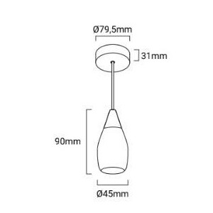 Candeeiro Suspenso "COALUM" 7W