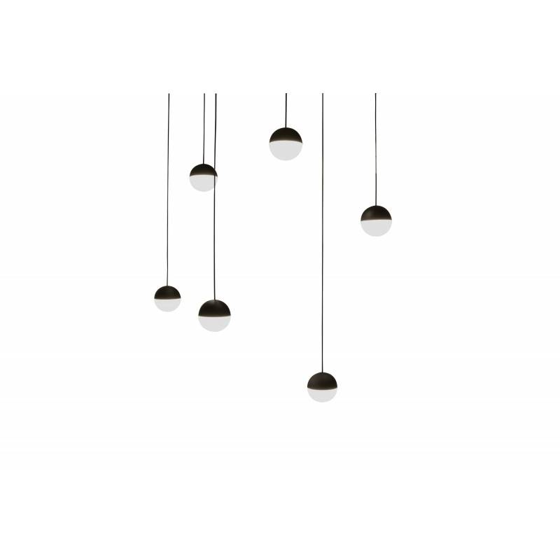 Candeeiro suspenso LED com design "ÓRBITA" 6x8W (36W) Candeeiro suspenso LED com design "ÓRBITA" 6x8W (36W)