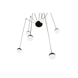 Candeeiro suspenso LED com design "ÓRBITA" 6x8W (36W)