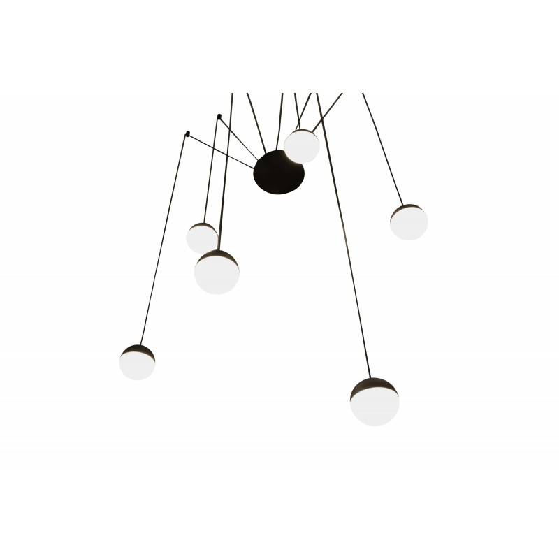 Candeeiro suspenso LED com design "ÓRBITA" 6x8W (36W) Candeeiro suspenso LED com design "ÓRBITA" 6x8W (36W)