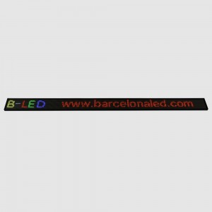 Letreiro LED programável RGB 130x9,5cm WIFI / USB