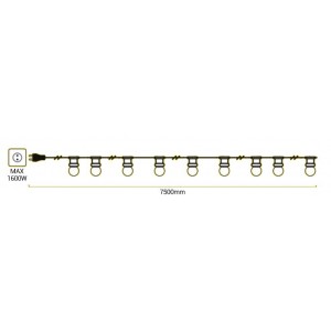 Grinalda LED para interior e exterior "FAIRY" 1,5W  7,5m  IP44