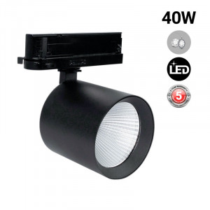 Projetor LED para trilho trifásico - 40W - Joalharias - Controlador Philips Xitanium