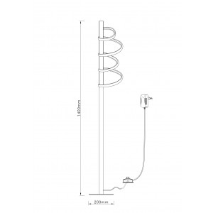 Candeeiro de pé RITA Hollywood LED 18W