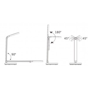 Candeeiro de mesa com espelho de maquiágem 8W CCT Dimável