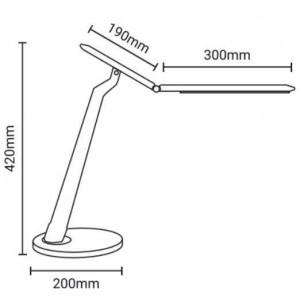 Candeeiro de mesa com USB e sensor de luz 12W CCT dimável