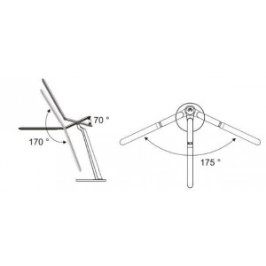 Candeeiro de mesa com USB e sensor de luz 12W CCT dimável
