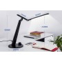 Candeeiro de mesa com USB e sensor de luz 12W CCT dimável
